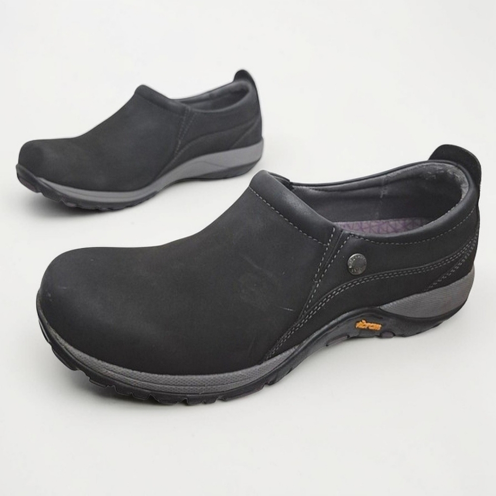 Dansko Patti Milled Nubuck slip on Leather Clog shoe 40/ 9.5 Vibram Waterproof